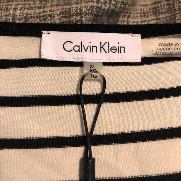 Calvin Klein Flowy Striped Top - Picture 5 of 5